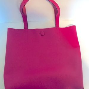 Very soft quality leather bag that is reversible